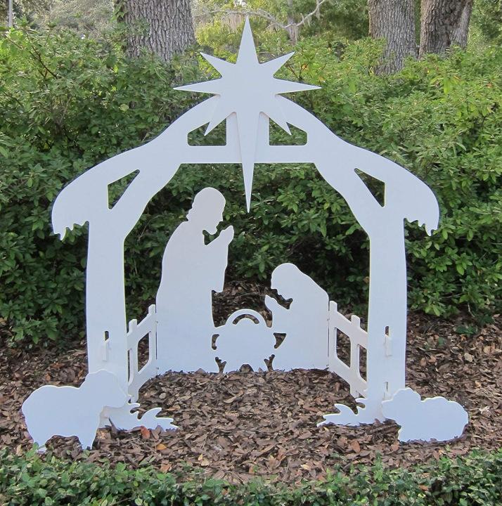 Décor crèche de Noël extérieur