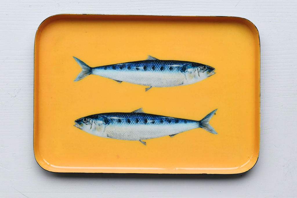 Bandeja de aluminio esmaltado de 25 x 17 cm: Sardinas
