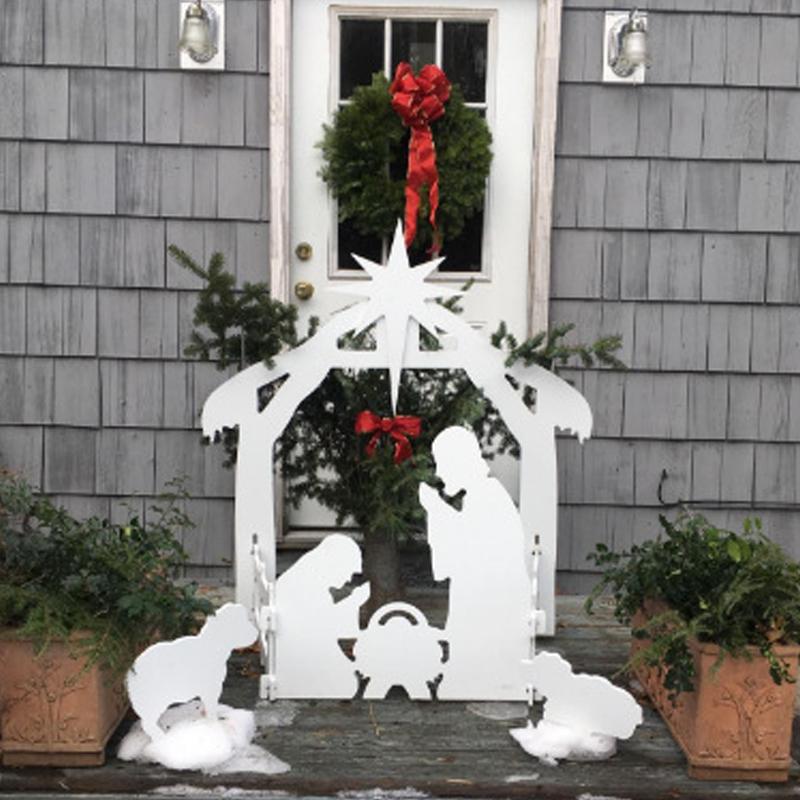Décor crèche de Noël extérieur