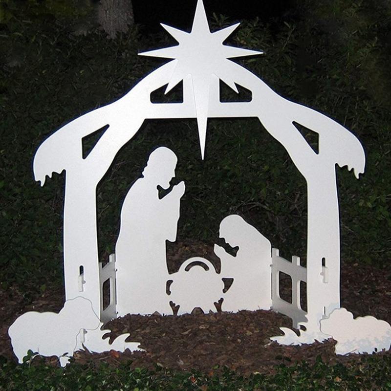 Décor crèche de Noël extérieur