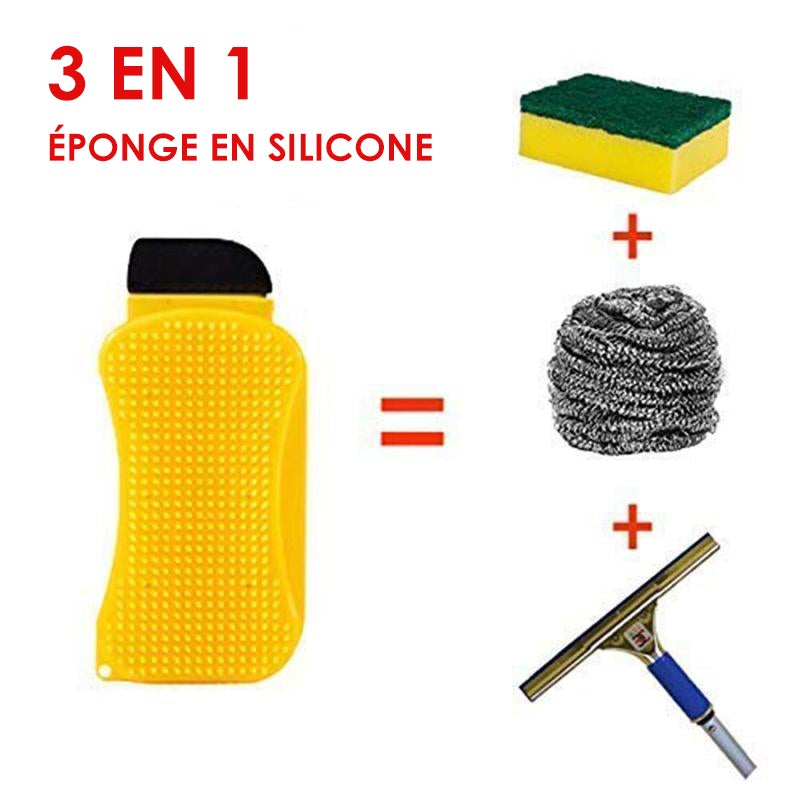 Brosse silicone 3-en-1