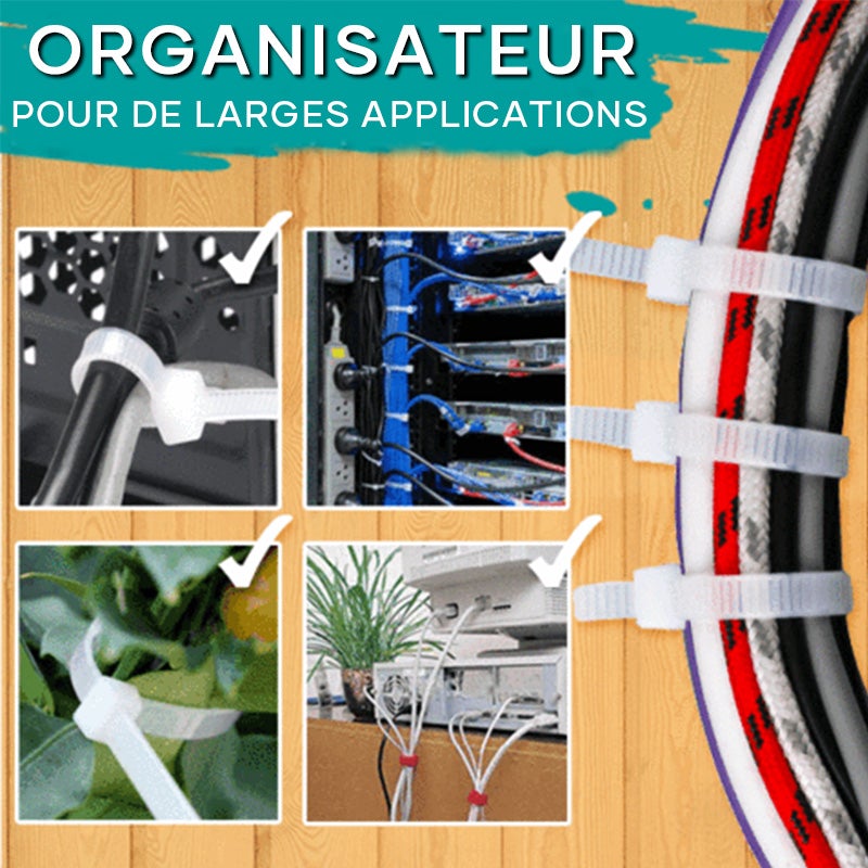 Attaches câble réutilisables x100