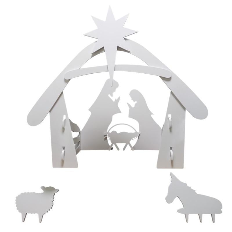 Décor crèche de Noël extérieur