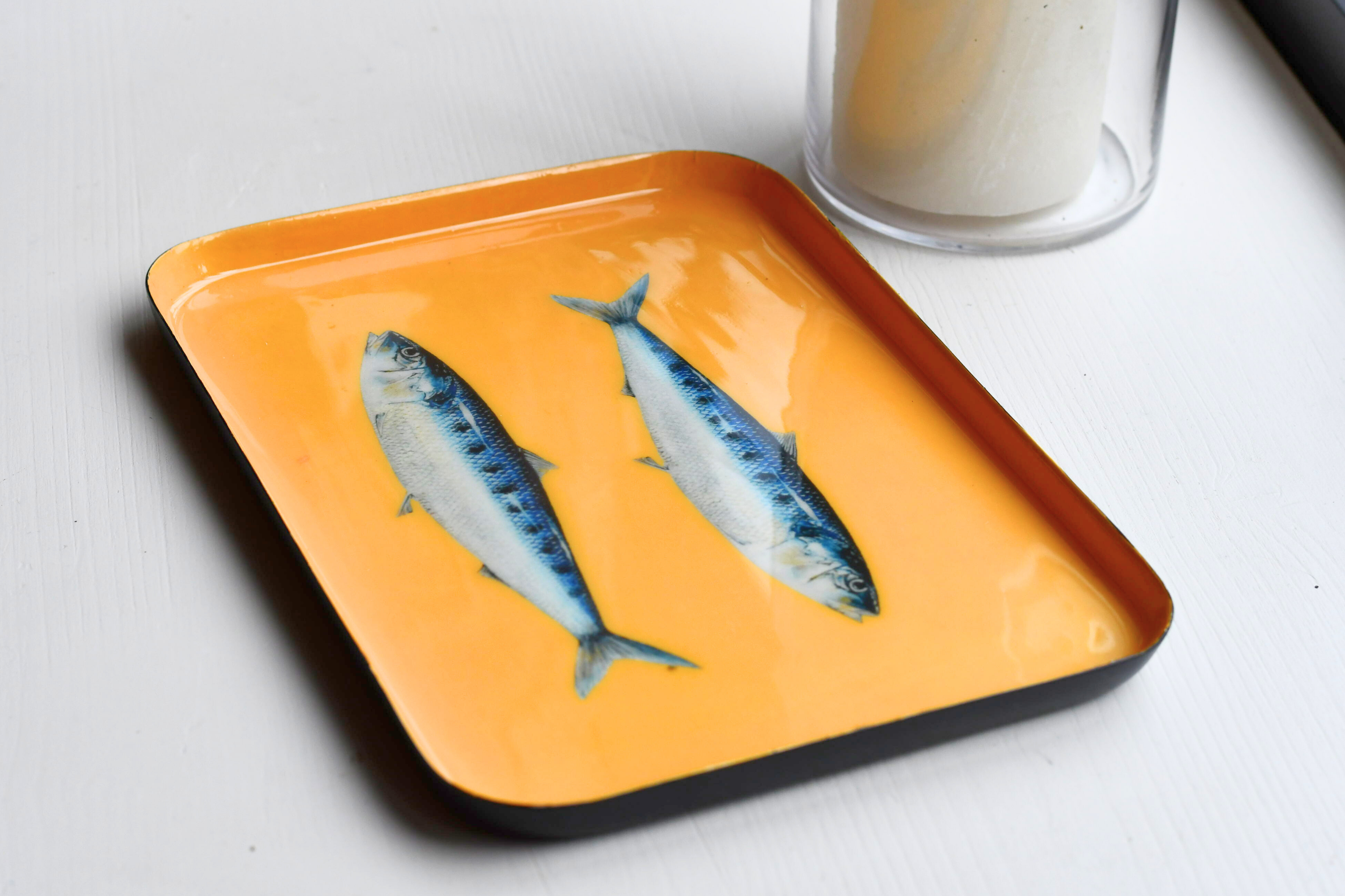 Bandeja de aluminio esmaltado de 25 x 17 cm: Sardinas