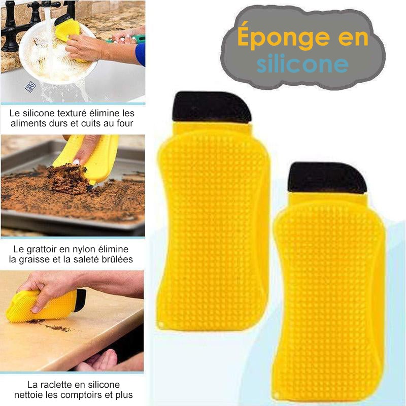 Brosse silicone 3-en-1