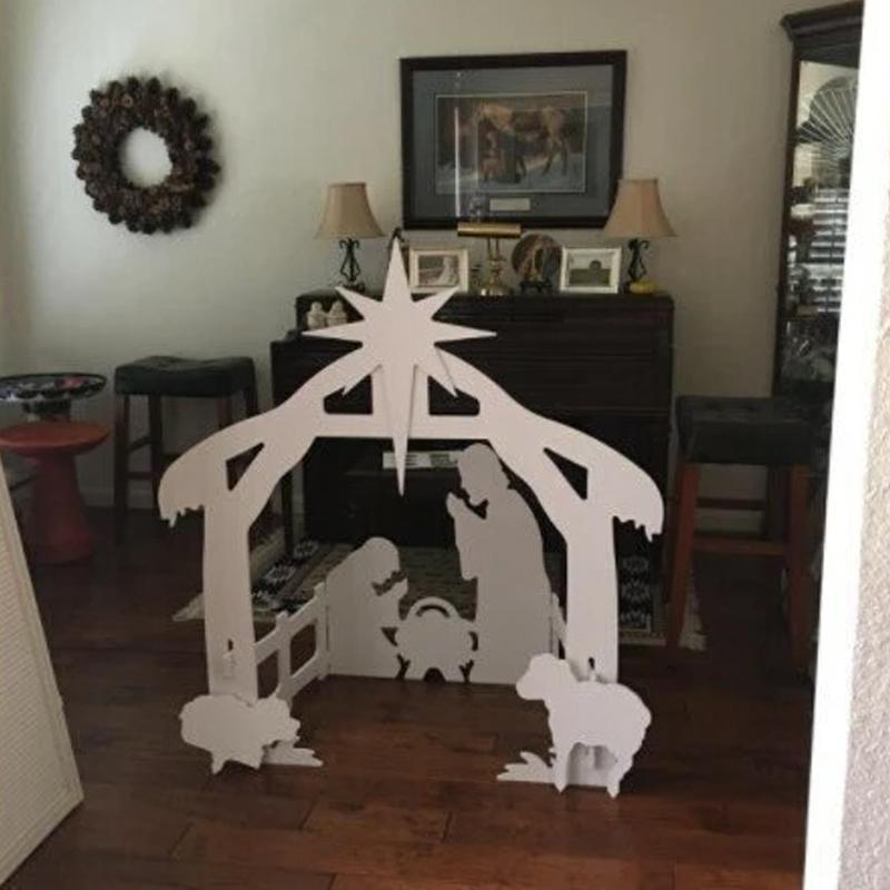 Décor crèche de Noël extérieur