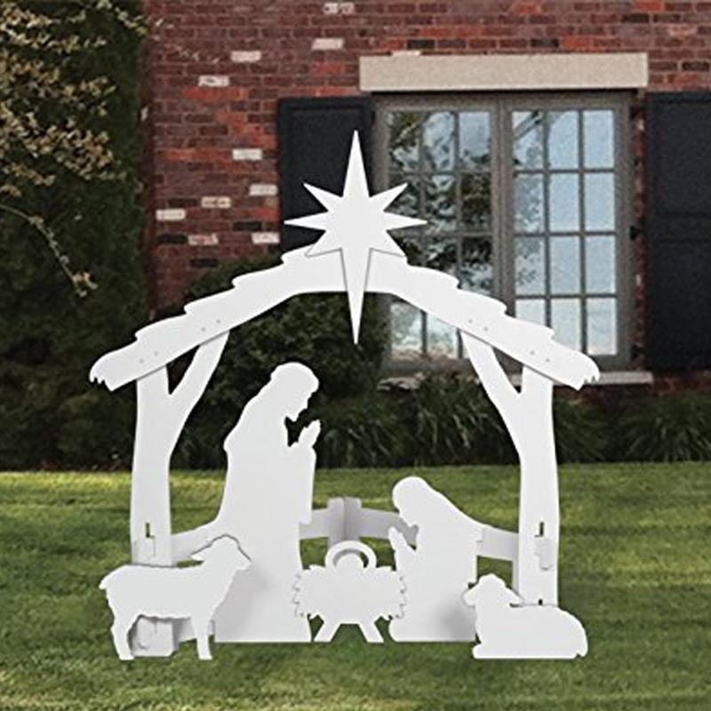 Décor crèche de Noël extérieur