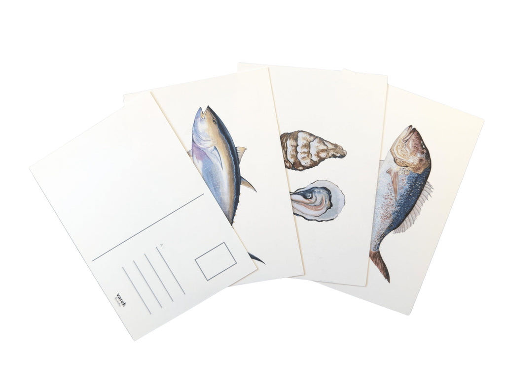Lot de 15 cartes postales: La vie aquatique sur papier d'art