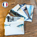 Pack de 6 servilletas de tela: La Marée Bleue