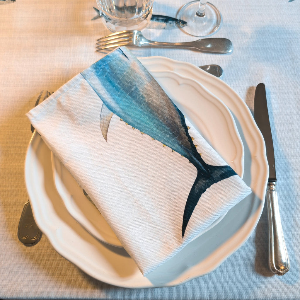 Pack de 6 servilletas de tela: La Marée Bleue